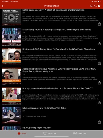VSiN Watch iPad screenshot