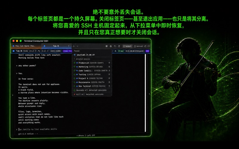Terminal Conductor SSH screenshot
