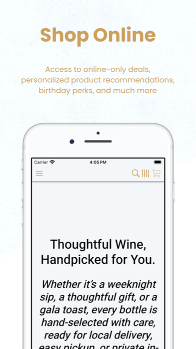 Bottle Service Wine & Spirits Screenshot