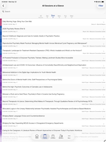 APA Meetings iPad screenshot