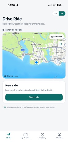 Drive Ride: GPS & Routes iPhone screenshot