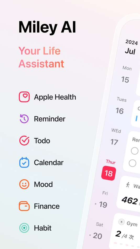 #1. Miley AI - ToDo,Task Scheduler (iOS) 由: Early Moon, LLC