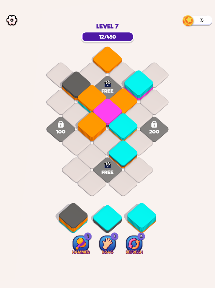 Block Sort 3D - ASMR Tile Sort