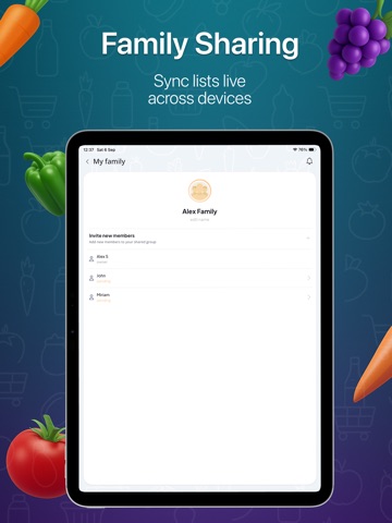 AI Grocery Shopping List iPad screenshot