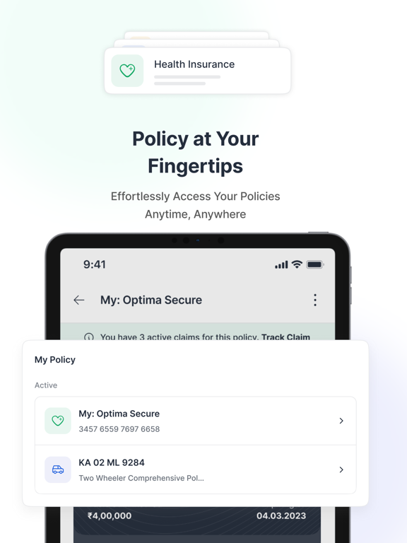 Here by HDFC ERGO iPad screenshot 6 - Finance app