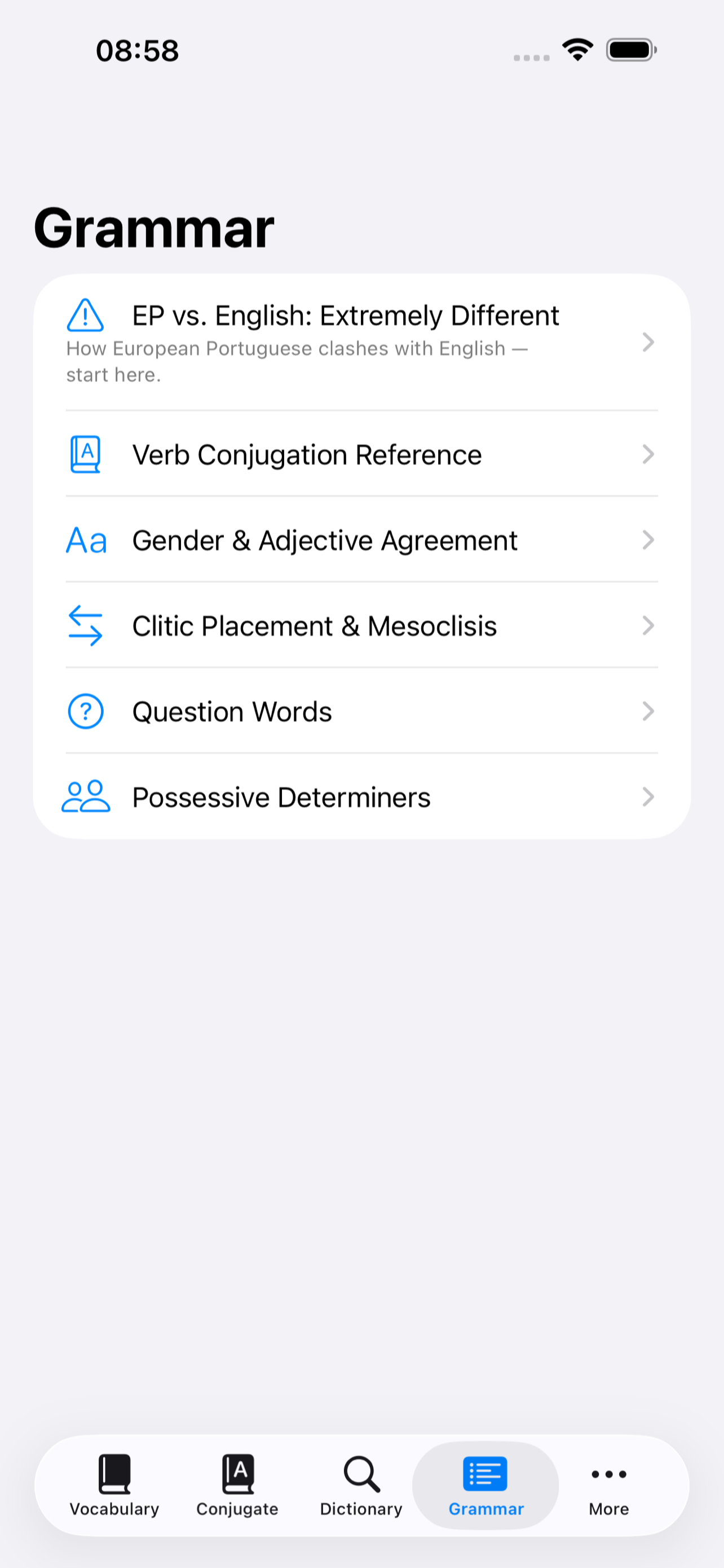 European Portuguese Reference screenshot 6