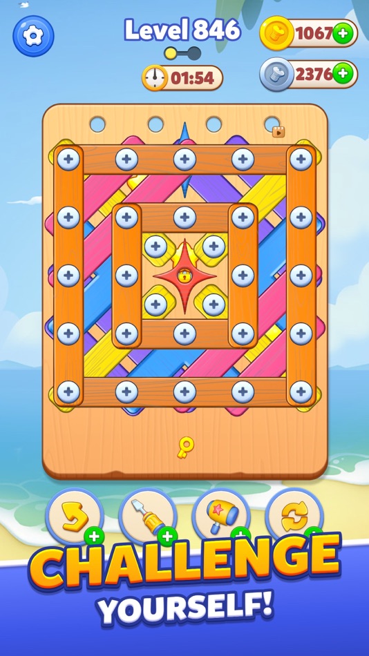 #4. Screw Puzzle, Nuts & Bolts (iOS) 来自: Jigsaw Games