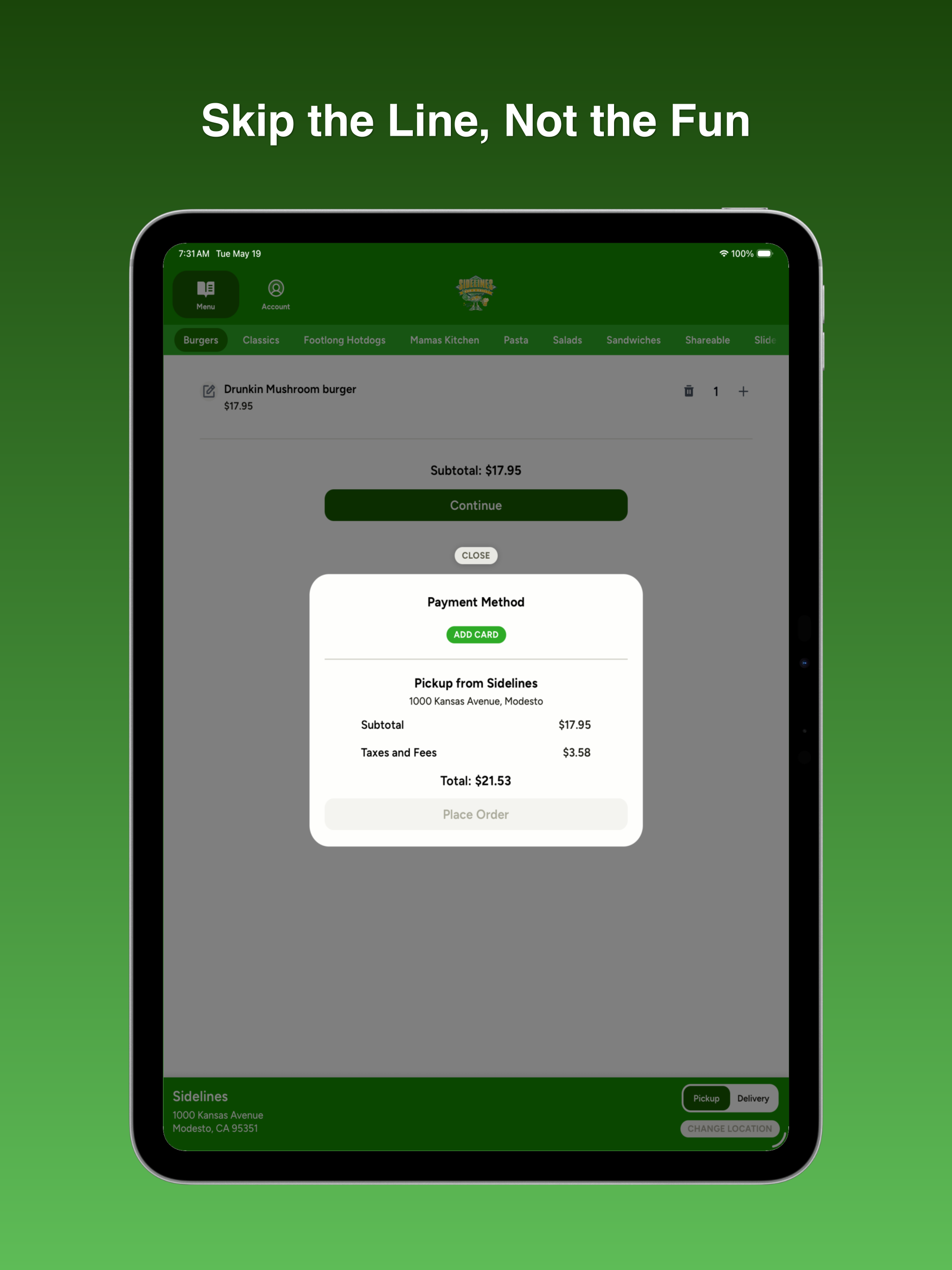 Sidelines Ordering screenshot 8