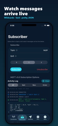 MQTT SimX - Broker & IoT Tools screenshot 2