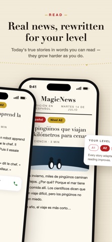 Magic News: Language Learning iPhone screenshot