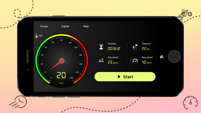 GPS Speedometer Speed Meter