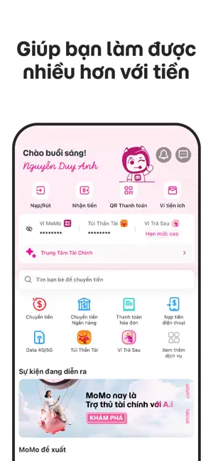 MoMo-Trợ Thủ Tài Chính với AI iPhone screenshot 2
