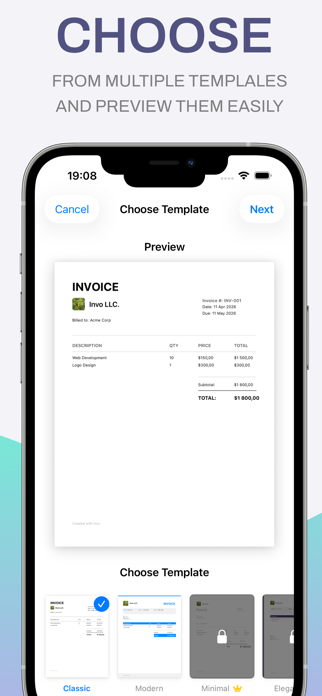 Contractor Invoice Maker: Invo Screenshot 3 of 4