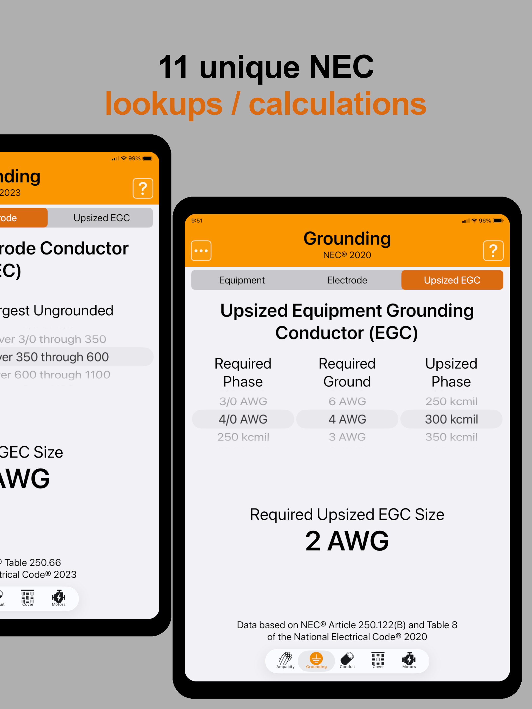 NG Wire: NEC Ampacity & Fill screenshot 14