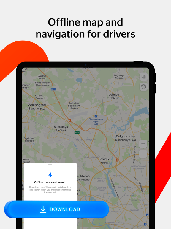 Yandex Maps & Navigator iPad screenshot 5 - Navigation app
