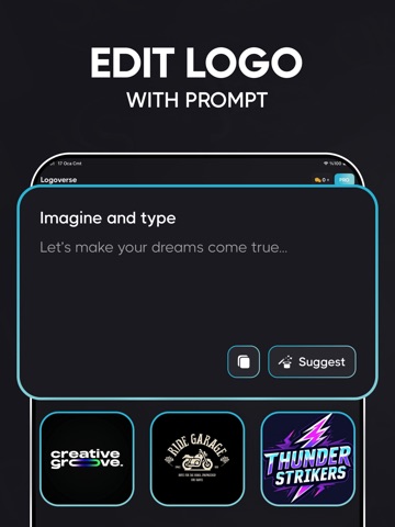 AI Logo Maker + Graphic Design iPad screenshot