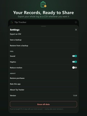 Tip Tracker: Server Income iPad screenshot