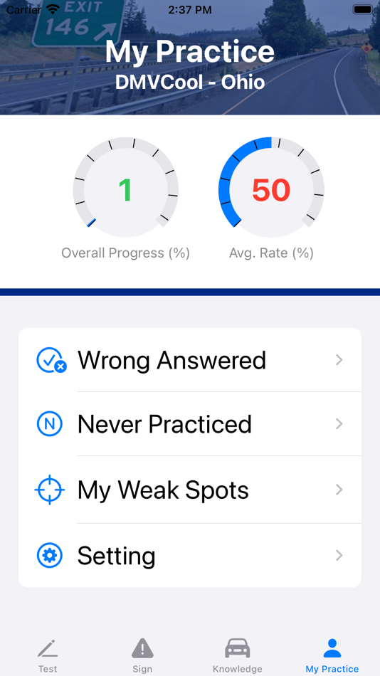 #9. Ohio Driver Test - DMVCool (iOS) 由: 俊柯 杨