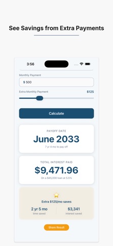 Student Loan Payoff Calc iPhone screenshot