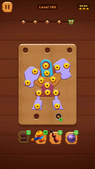 Nuts Bolts Wood Puzzle Games Screenshot