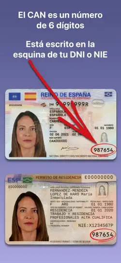 Captura de pantalla de DNI Wallet+ en iPhone 4