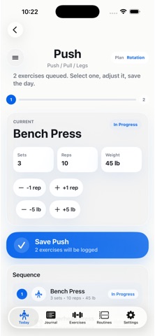 Simple Strength Journal screenshot