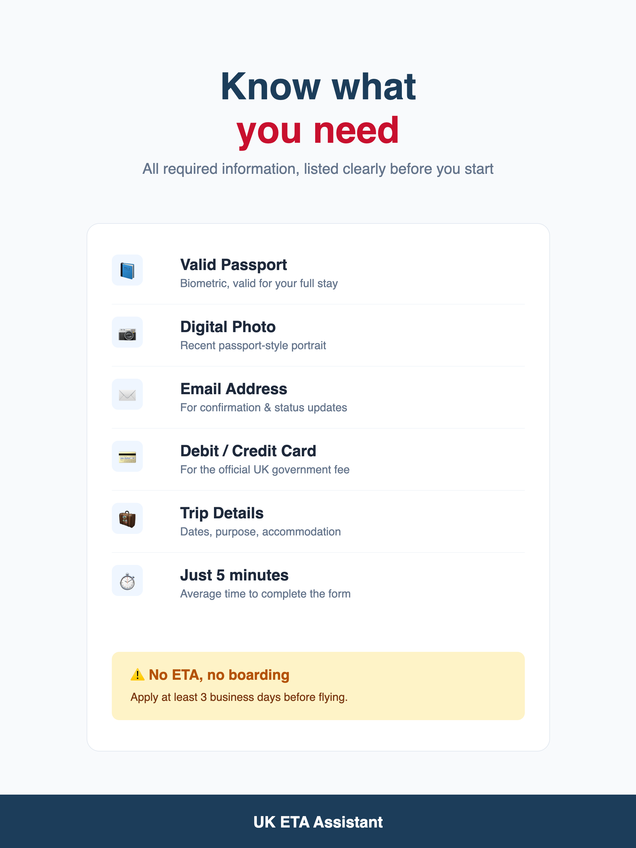 ETA UK Assistant