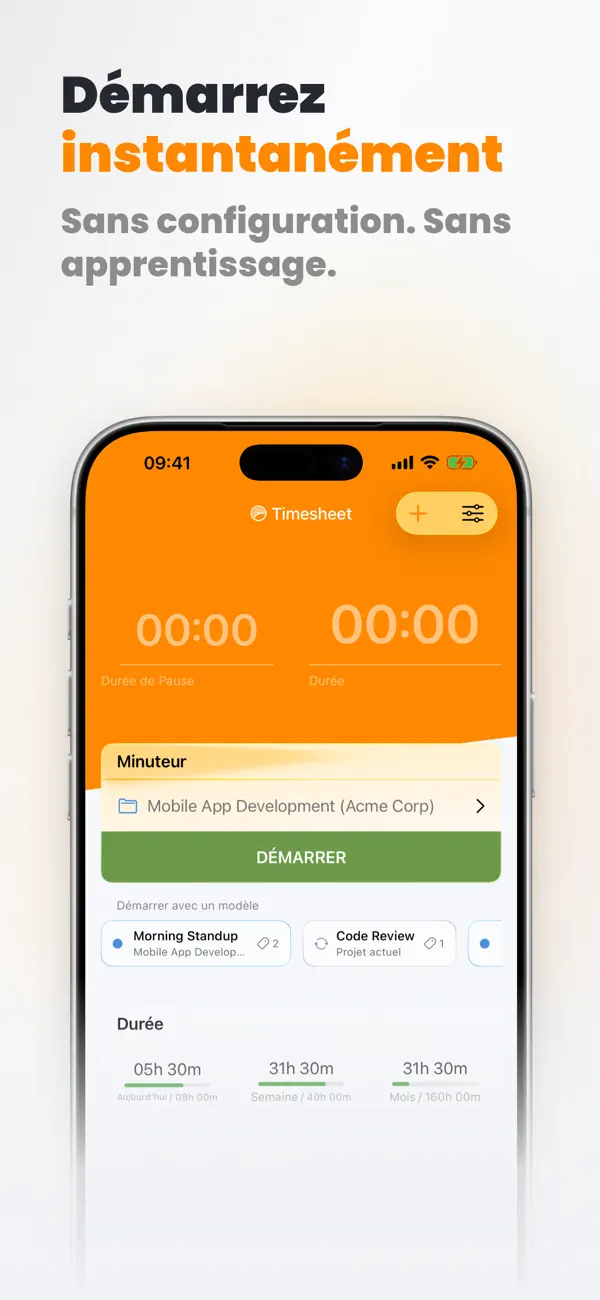Screenshot #2 pour Timesheet IO – Suivi du Temps