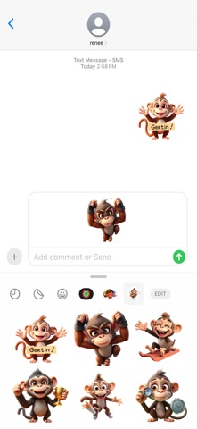 山猴贴纸 screenshot