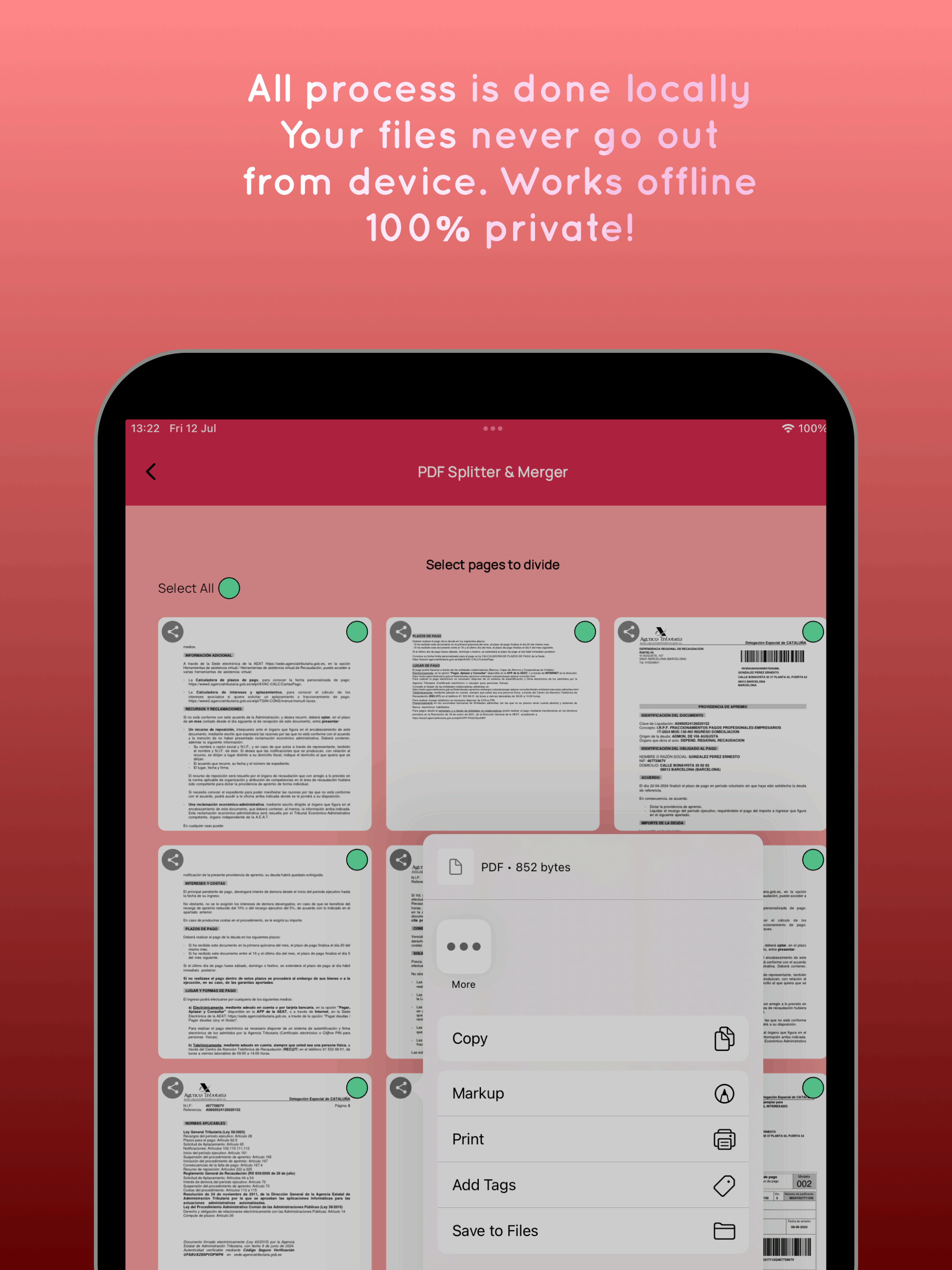 Split PDF Merger