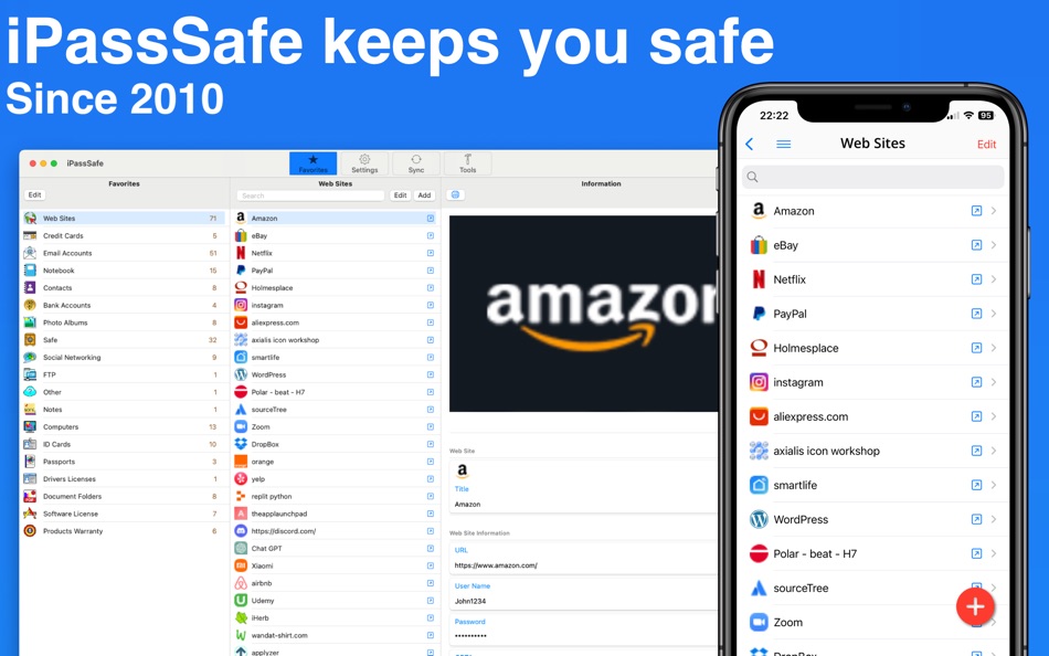 #1. iPassSafe Pro Password Manager (macOS) 由: Netanel Software