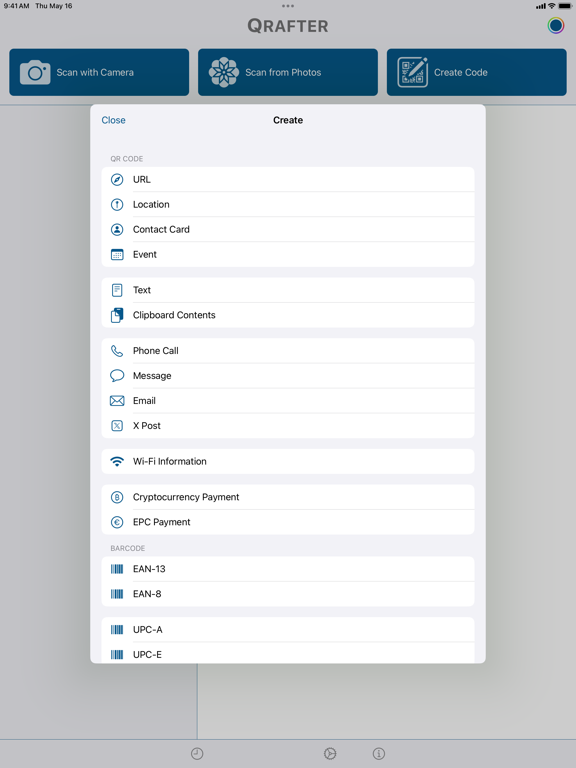Qrafter Pro: QR Code Reader Screenshots