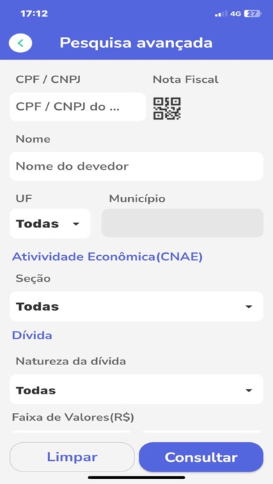 Dívida Aberta Screenshot
