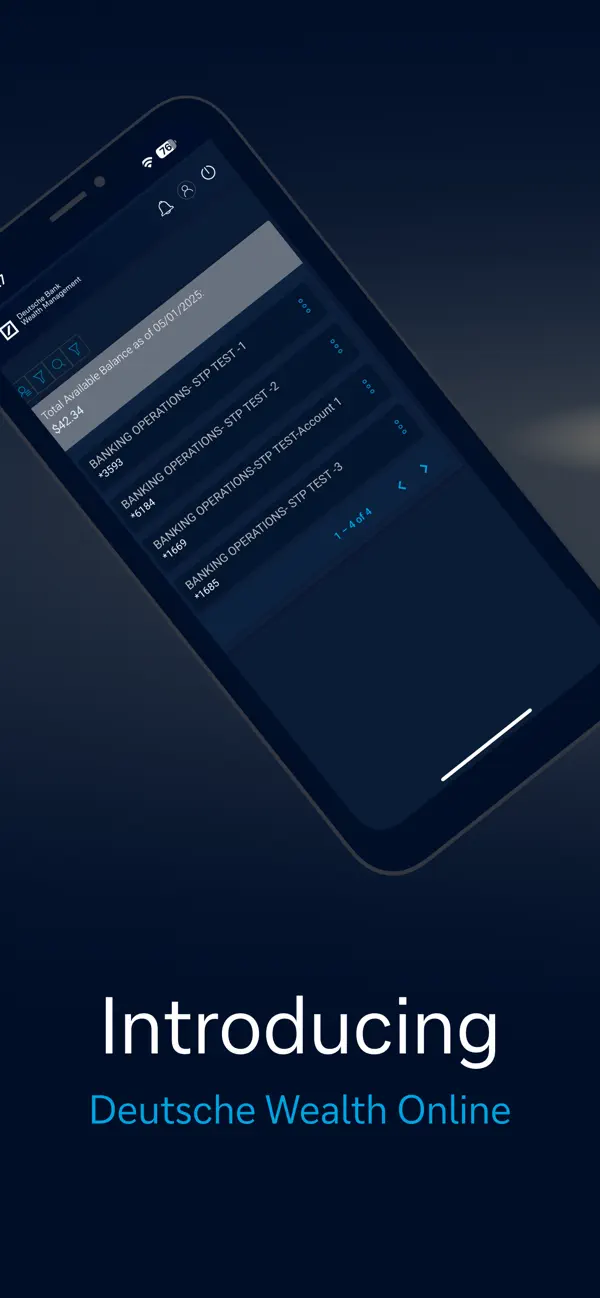 Screenshot #1 pour Deutsche Wealth Online US