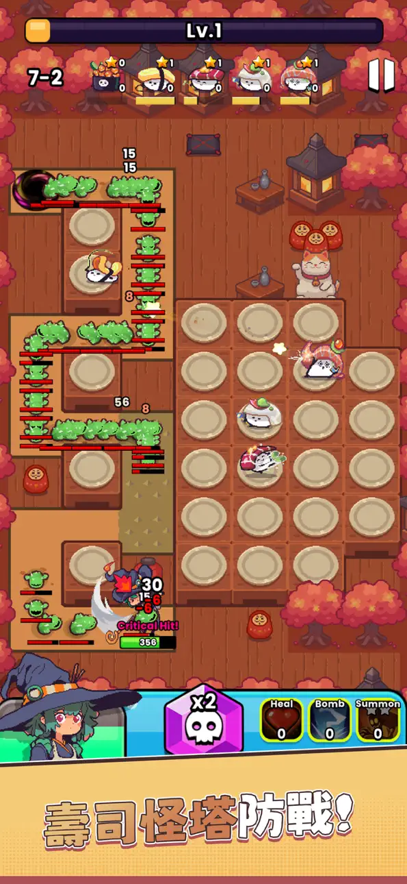 SushiMon Defense iOS Mod IPA screenshot 1 - iOS game interface