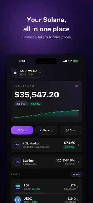 Solana Wallet - Tokens & Sol screenshot 1