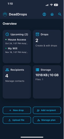 DeadDropsApp screenshot