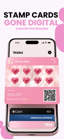Glossi: Digital Loyalty Cards iPhone screenshot
