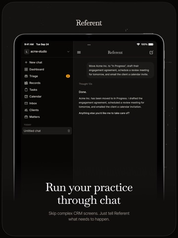 Referent iPad screenshot