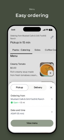 Mustard Cafe & Grill iPhone screenshot