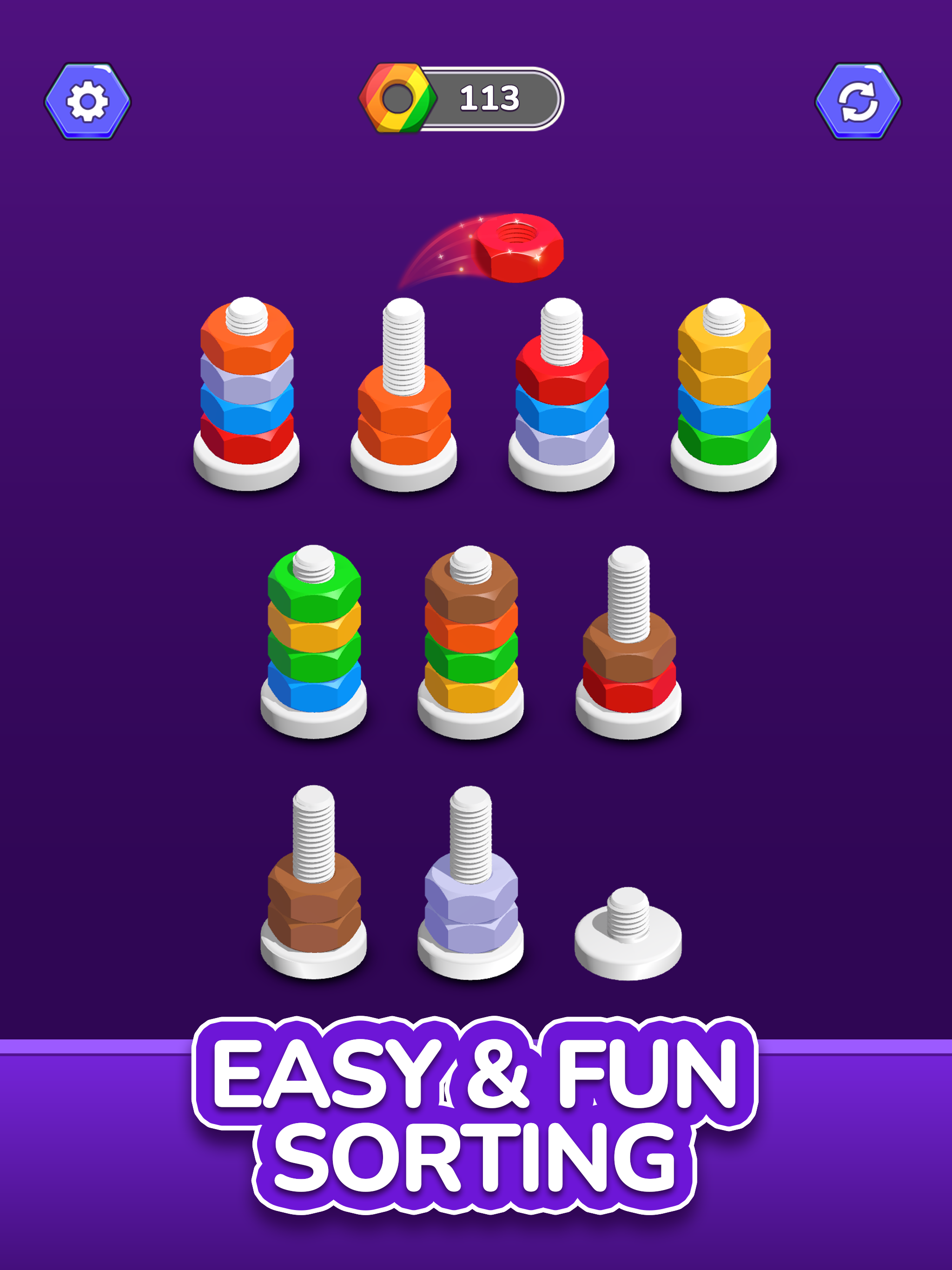 Nut & Bolt Color Match Puzzle screenshot 6