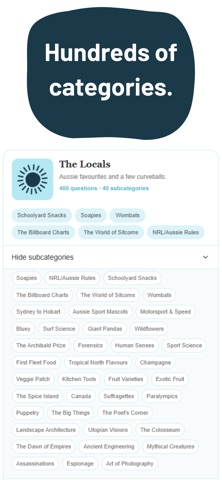 Larrikin Trivia iPhone screenshot