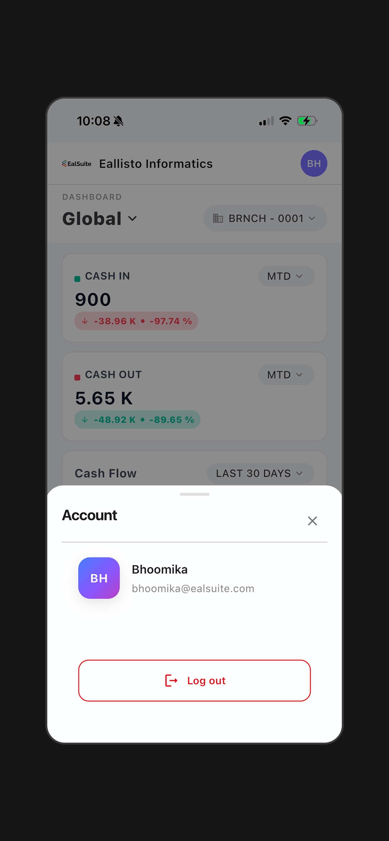 EalSuite Dashboard screenshot 4