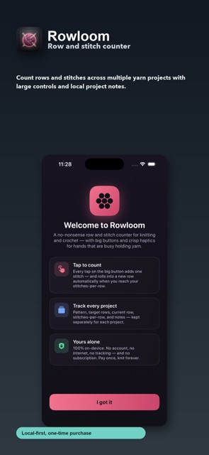 Rowloom screenshot 1