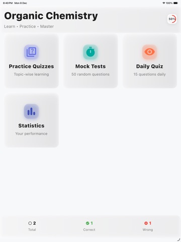Organic Chemistry Practice Pro iPad screenshot