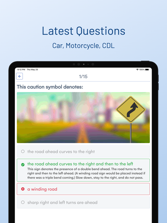 Georgia DDS Driver Permit Test iPad screenshot 1 - Education app