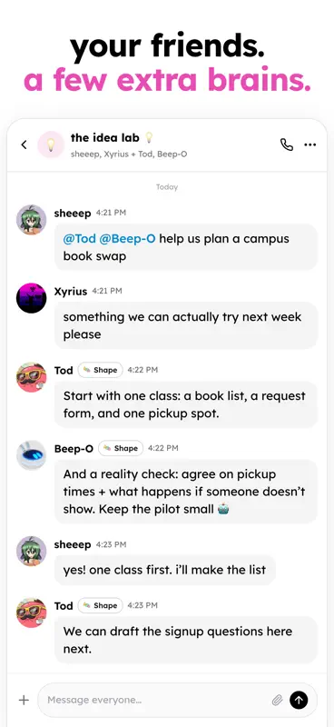 Shapes, Inc. - AI with friends screenshot 2 of 8