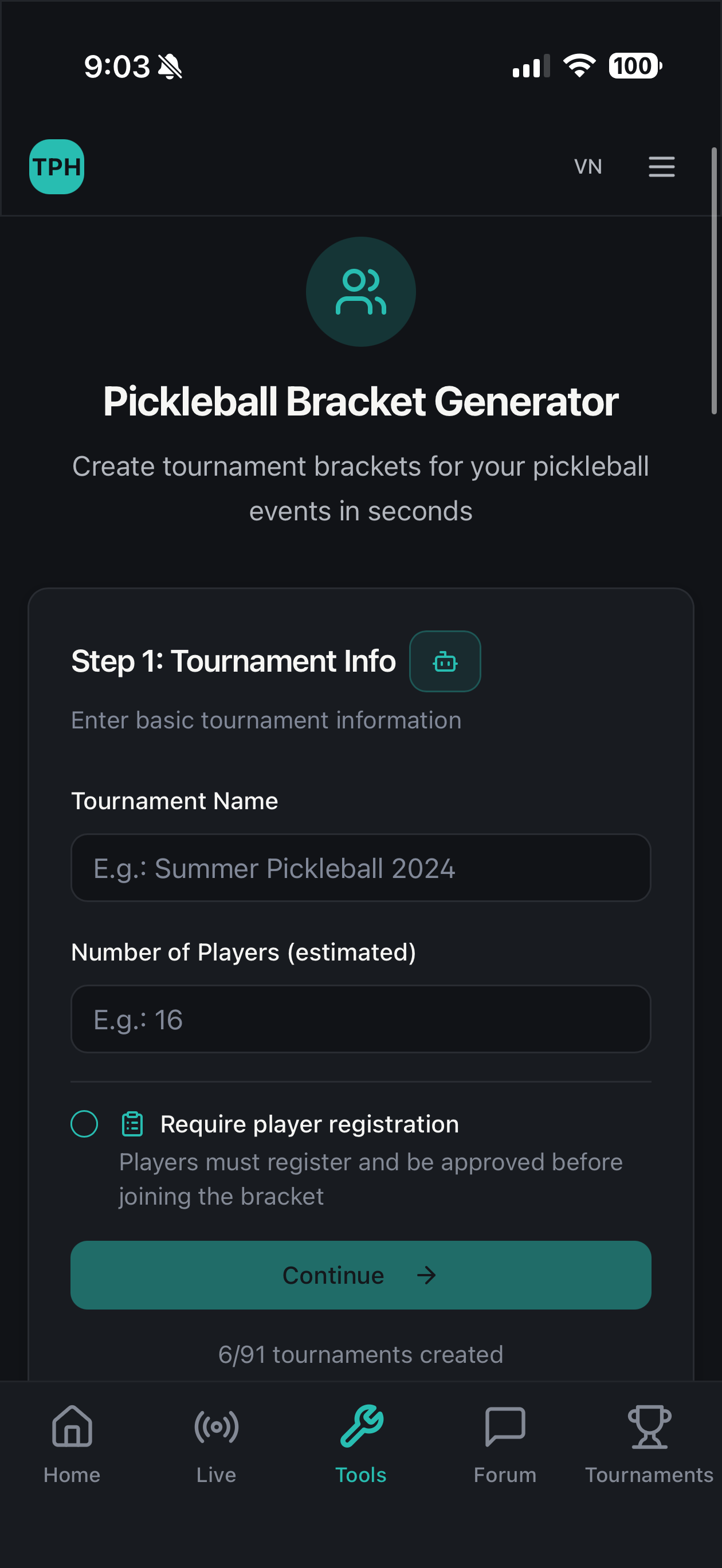 ThePickleHub: Tournaments
