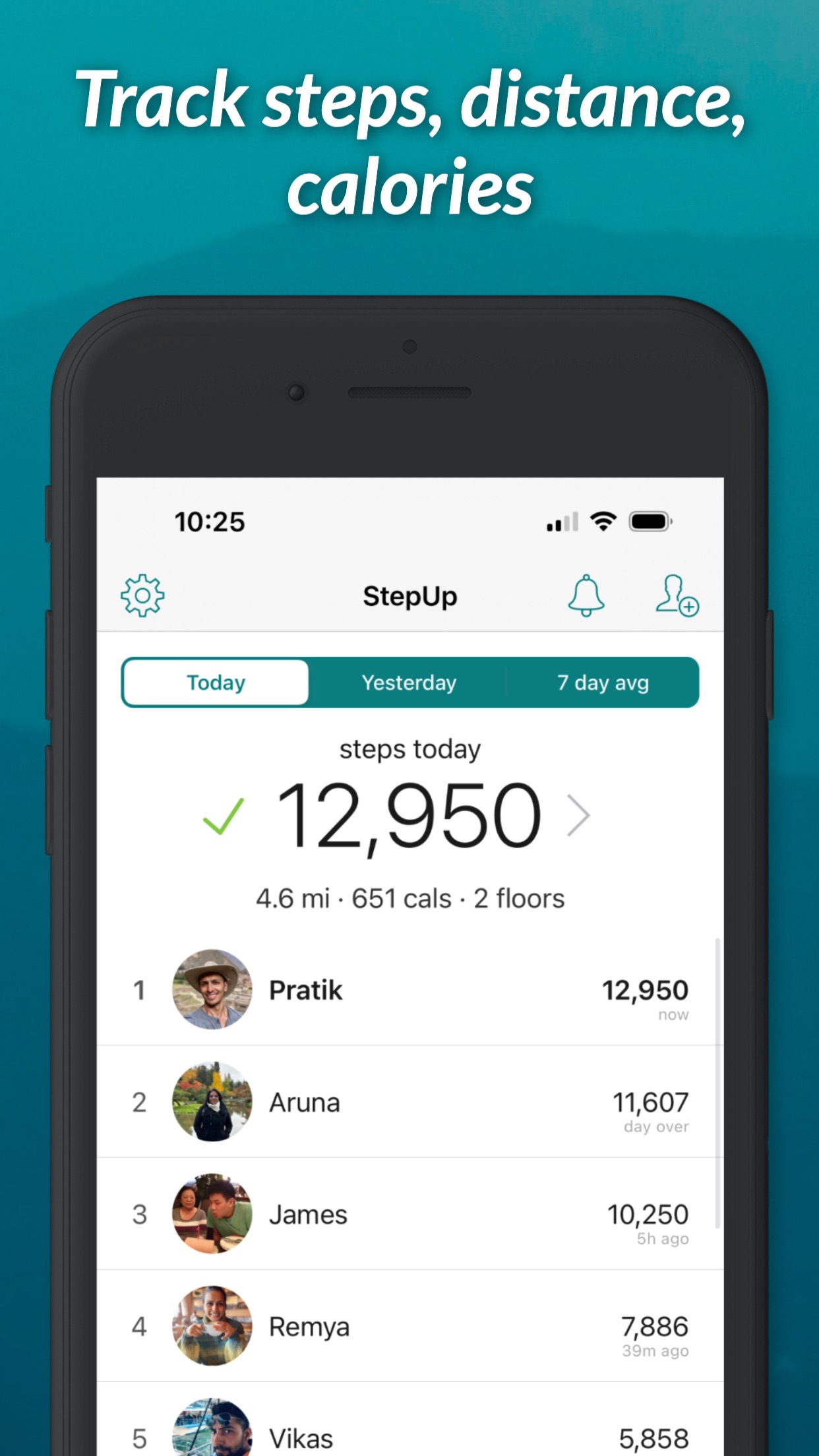 StepUp Pedometer Step Counter screenshot 1