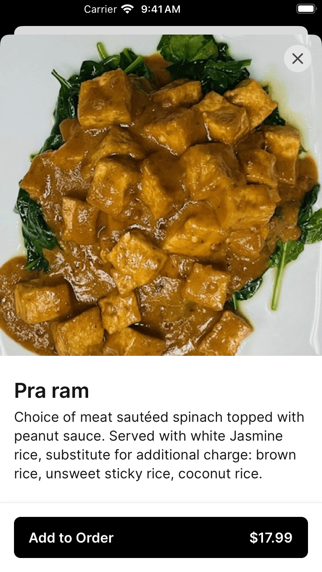 Chili Basil Thai Cuisine iPhone screenshot 3 - Food & Drink app